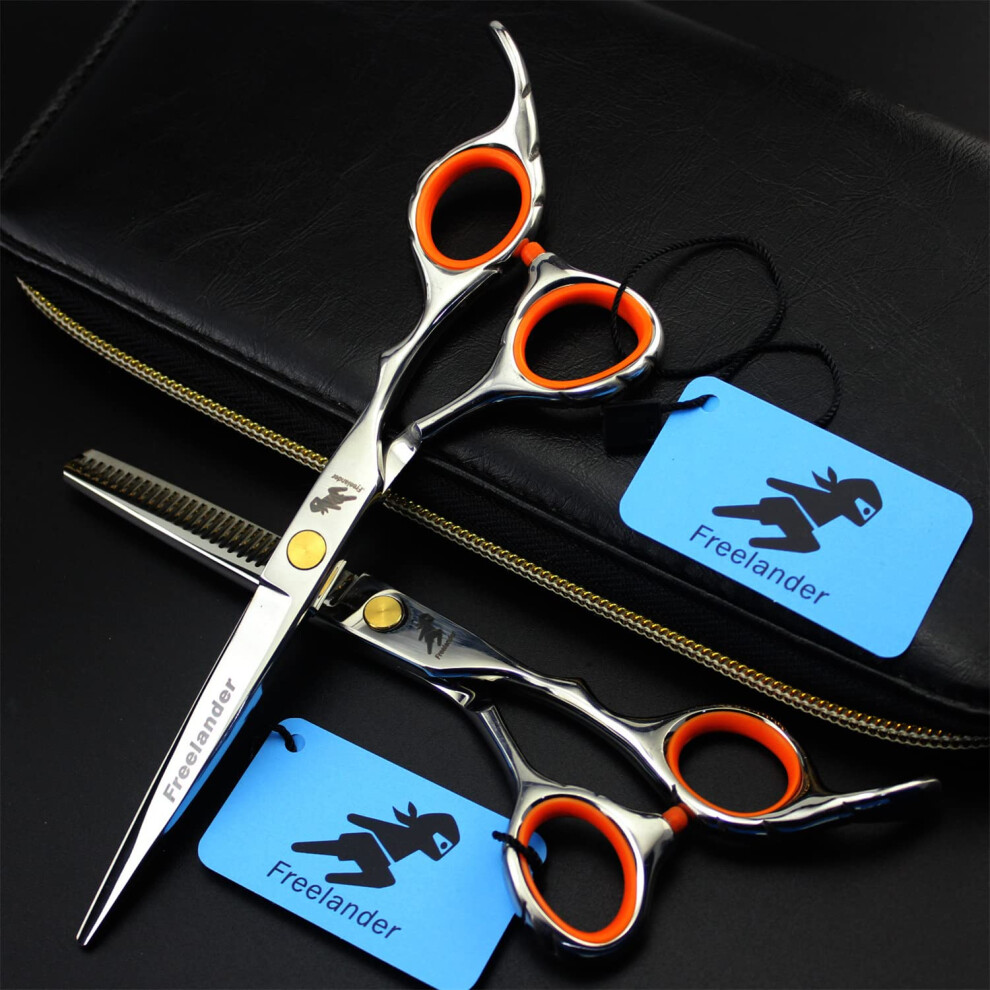 6 Inch Japanese 440C Stainless Steel Hair Cutting Scissors with Precision Convex Blades for Salon