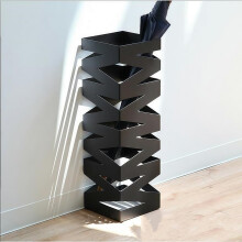 Umbrella Stand with BuiltIn Drip Tray, Modern ZShaped Metal Holder for Entryway and Lobby