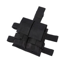 Tactical Double Magazine Pouch with Leg Strap Camouflage Molle Combat Accessory