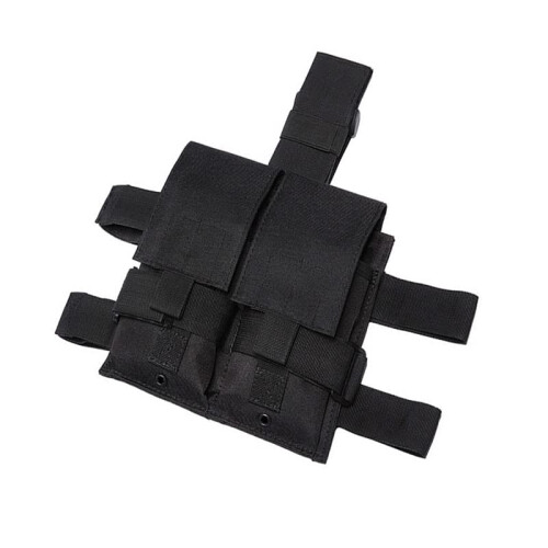 Tactical Double Magazine Pouch with Leg Strap Camouflage Molle Combat Accessory