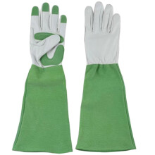 Thorn Proof Long Sleeve Gardening Gloves for Roses with ElbowLength Cowhide Leather Protection