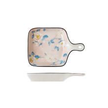 Pie Baking Dish Set of 2, 8.7 Inch Deep Porcelain Pie Pan with Handles, Microwave Oven Safe