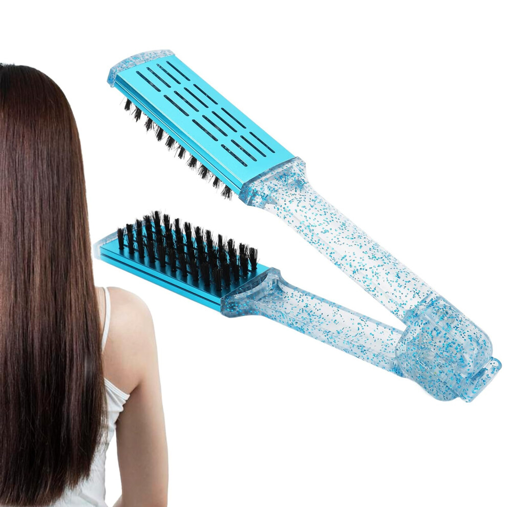 Double Sided Hair Straightening Brush with Fast Drying AntiStatic Design for Blow Dry Styling