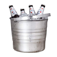 Stainless Steel Ice Bucket with Lid and Tongs, Insulated Wine Chiller for Parties and BBQs