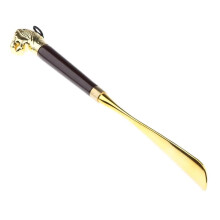 Wooden Shoe Horn with Horse Head Handle, 32cm Long Shoehorn for Boots and Comfortable Grip