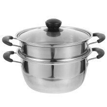 Stainless Steel Steamer Pot Double Layer for Induction and Gas Temperature Resistant Cooking
