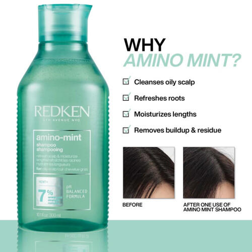 REDKEN Redken Amino-Mint Scalp Shampoo 300ml Double 2