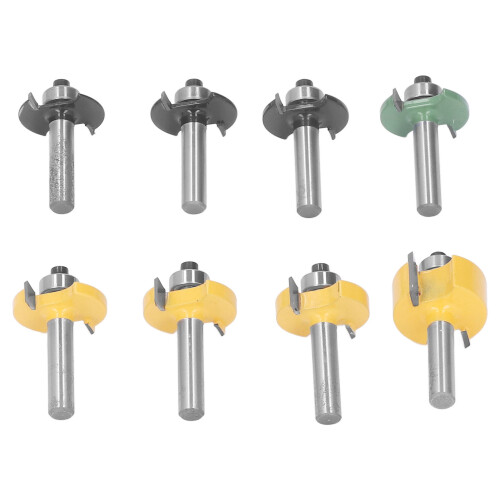 Composition Materials Compatible Router Bit Set Woodworking Tool Adjustable Tongue Groove Bit Set High Quality Materials Robust Bits For Diy Users 2