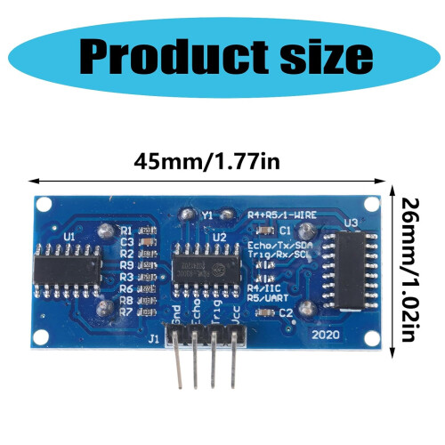Ultrasonic Distance Sensor HCSR04 Module with  Accuracy Measurement and Wide Detection Range 2