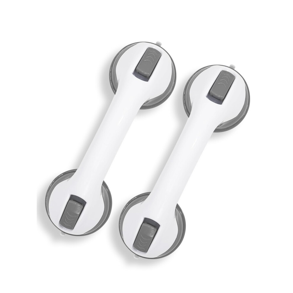Shower Grab Bars with Strong Suction, No Drill Safety Handles for Elderly and Seniors Bathroom