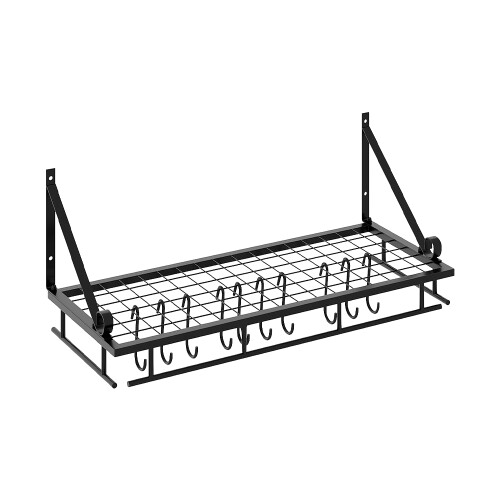 Living And Home (60*24*25cm) Kitchen Wall Mounted Metal Shelf Pan Pot Rack 1