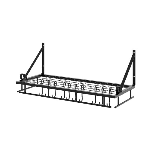 Living And Home (60*24*25cm) Kitchen Wall Mounted Metal Shelf Pan Pot Rack 2