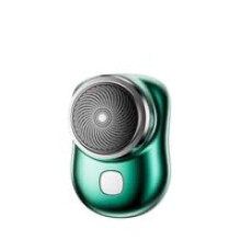 USB Mini Electric Shaver IPX7 Waterproof Rechargeable Razor with Speed Turbo Blades Green