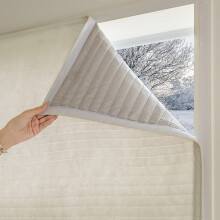 85x95cm Window Insulation Kit with Clear Shrink Film and Tape, Energy Saving Winter Cold Protection