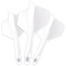 (White) Unicorn Forge All-In-One Plus Integrated Dart Flights & Shafts
