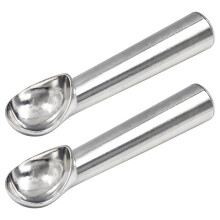 Rechargeable Heated Aluminum Ice Cream Scoop Set of 2 with Ergonomic Grip for Home and Shops