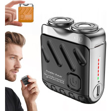 Electric Shaver for Men, Waterproof USB Fast Charging Rechargeable Razor with LED Display for Travel