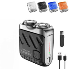 Electric Shaver with Floating Magnetic Blades, IPX7 Waterproof, USB Fast Charging, Compact for Travel