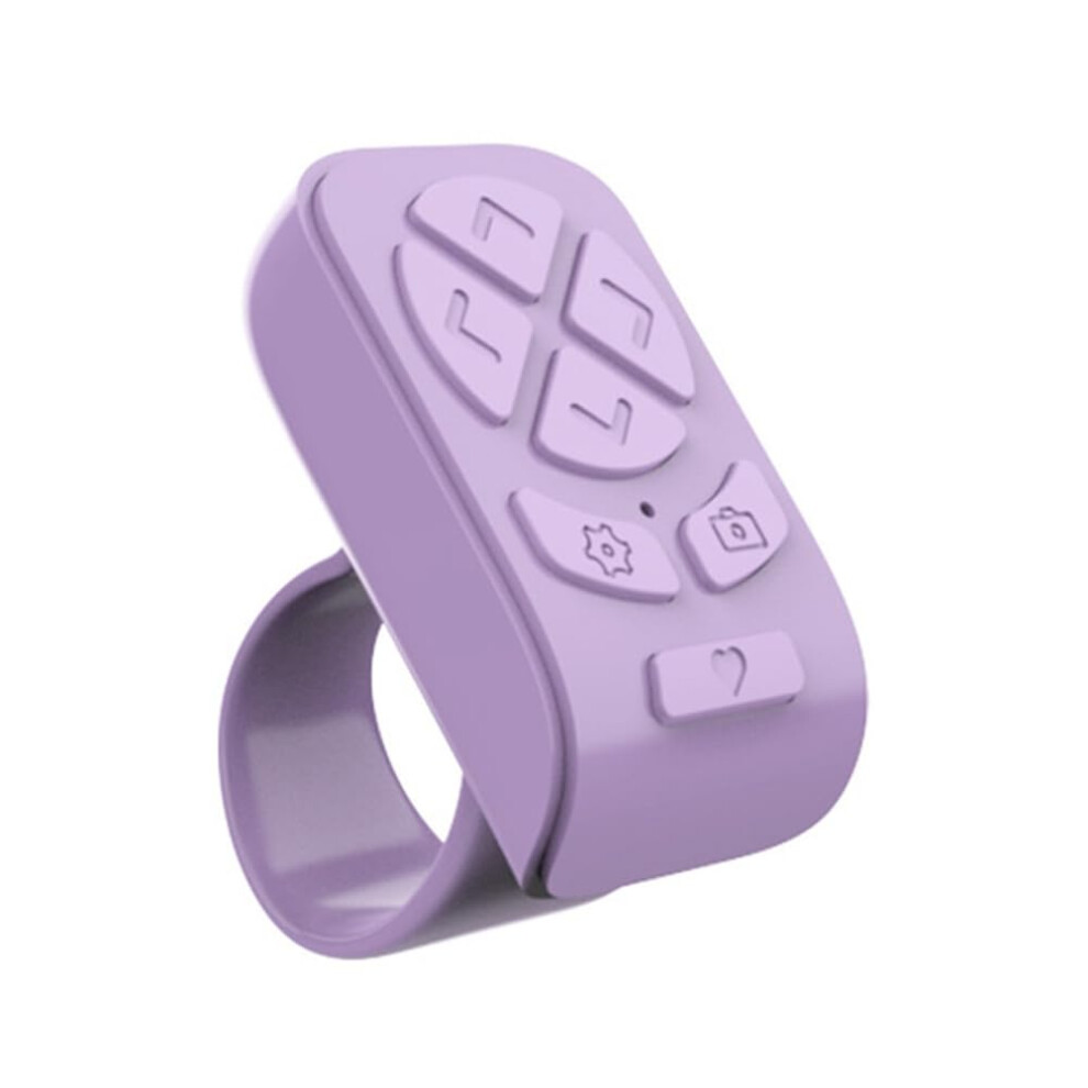 Bluetooth Ring Remote For Phone And Tablet With Fingertip Control And Ergonomic Design Purple 9164114185563