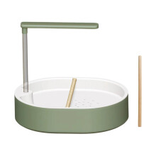 Automatic Parrot Bathtub with Pump for African Grey Birds, Easy Setup Multifunction Shower Tub, Green