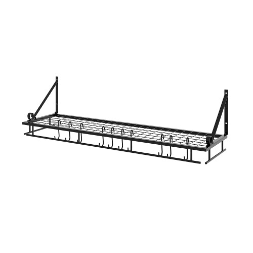 Living And Home (90*24*25cm) Kitchen Wall Mounted Metal Shelf Pan Pot Rack 2