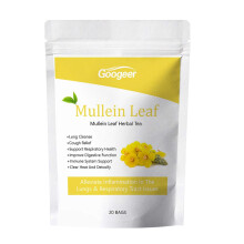 (20 pcs) Mullein Leaf Tea Bags Herbal Lung Cleansing Breathing Cough Relieve Tea, 20 Bags/Pack