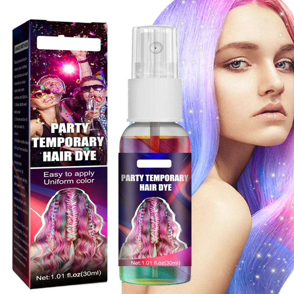 Temporary Hair Color Spray 30ml Instant Washable Dye for Parties Kids and Adults