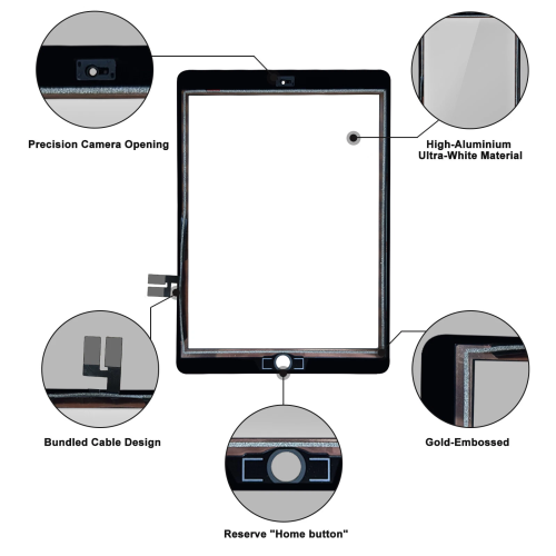 For iPad 9 2021 9th Gen A2602 A2604 Touch Digitizer Screen Replacement+Adhesive White 1
