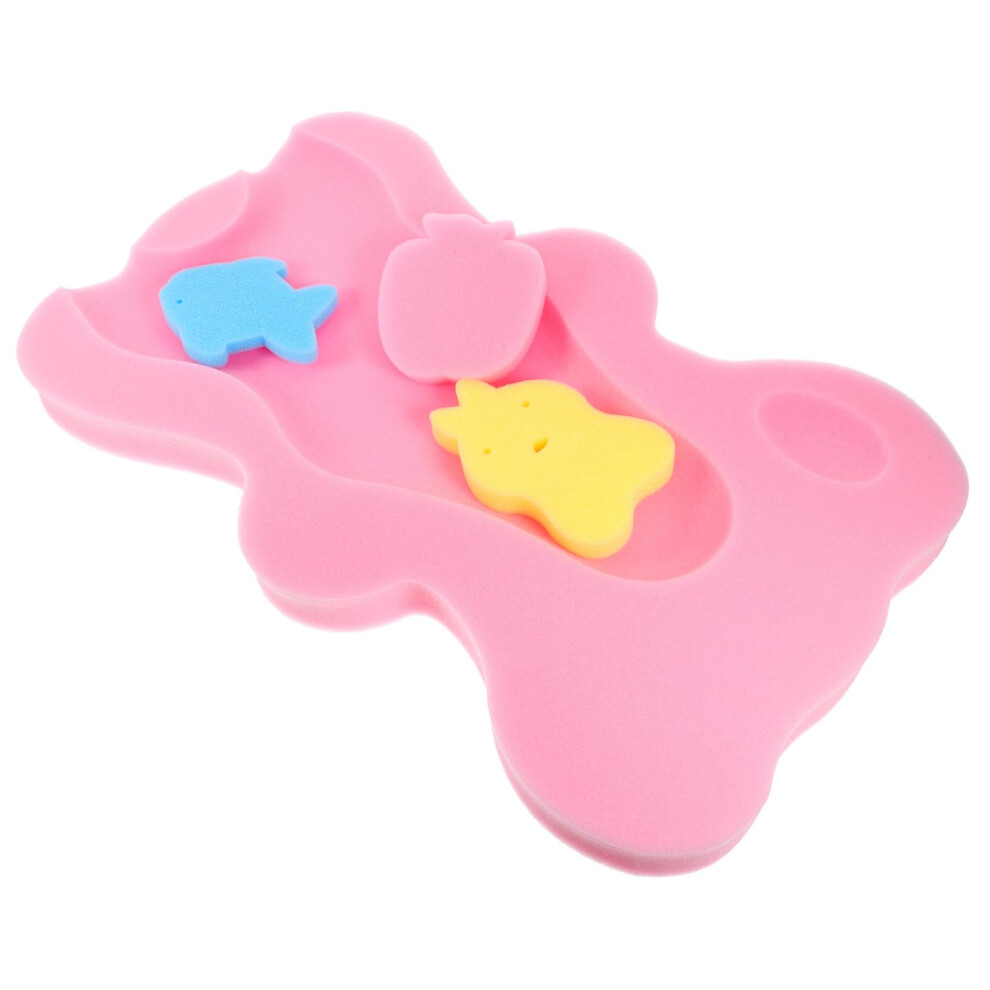 Baby Bath Cushion Soft NonSlip Newborn Bath Support Mat Quick Dry Sponge Pad for Infants