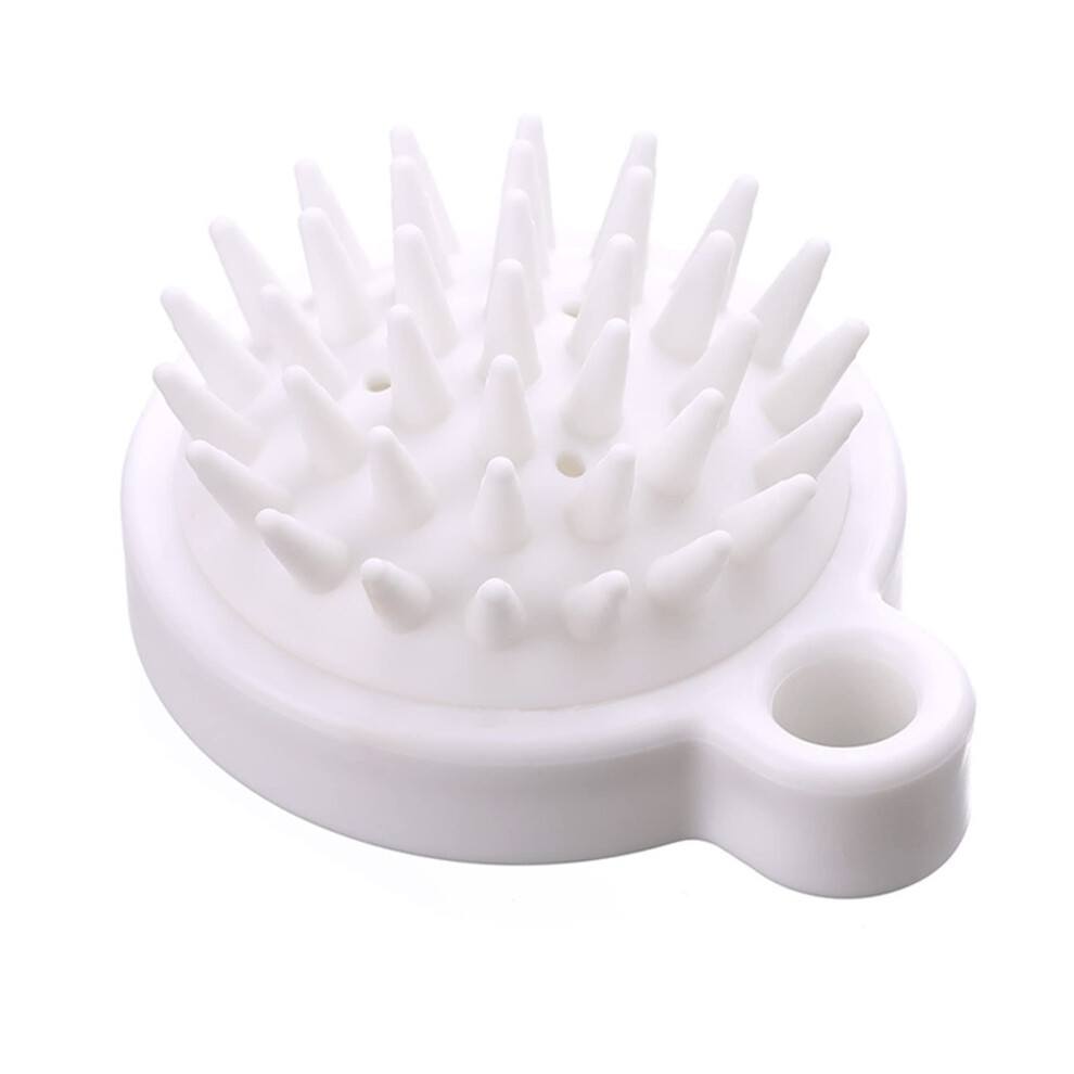 White Scalp Massager Silicone Shampoo Brush For Gentle Scalp Massage And Easy Cleaning, 2