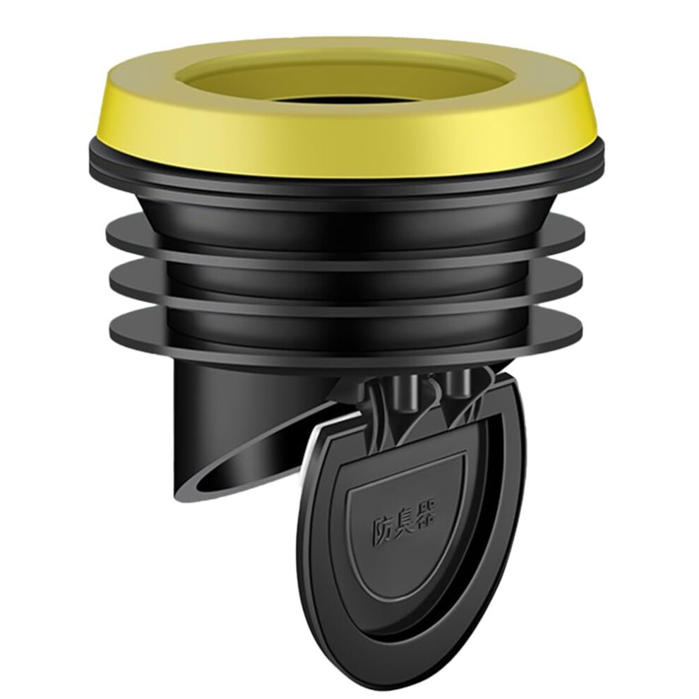 Silicone Toilet Flange Seal With Antibackflow Valve, Leakproof Ring For 100110Mm Pvc, Black 9164114041180