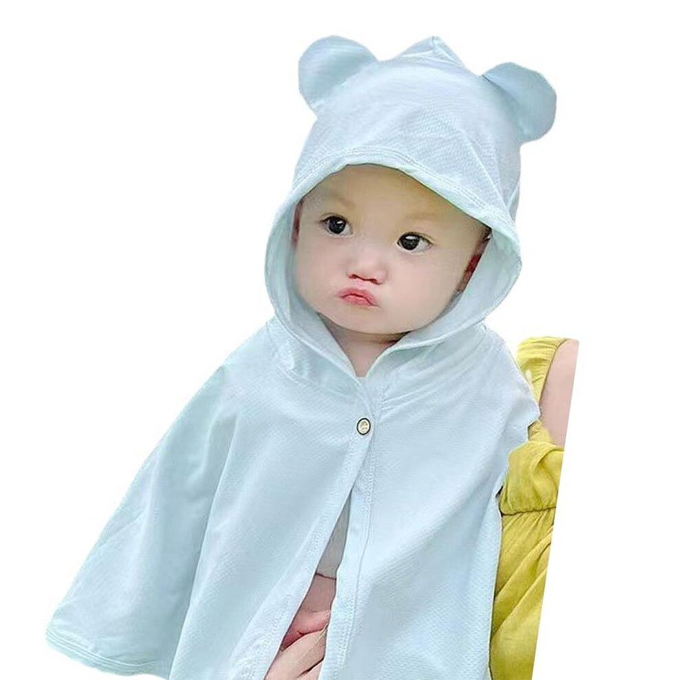 UPF50 Kids Size Hooded Cloak Bath Towel Cape For Swimming And Bathing, Soft Breathable Wearable Blanket, Colors