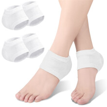 Hydrating Heel Socks Open Toe Gel Design for Cracked Heels Dry Feet Heel 2 Pairs Reusable