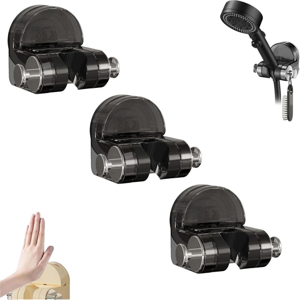 Adjustable No Drill Shower Head Holder With Strong Suction Cup, Wall Mounted Removable Rack 5Pcs 9164114043344