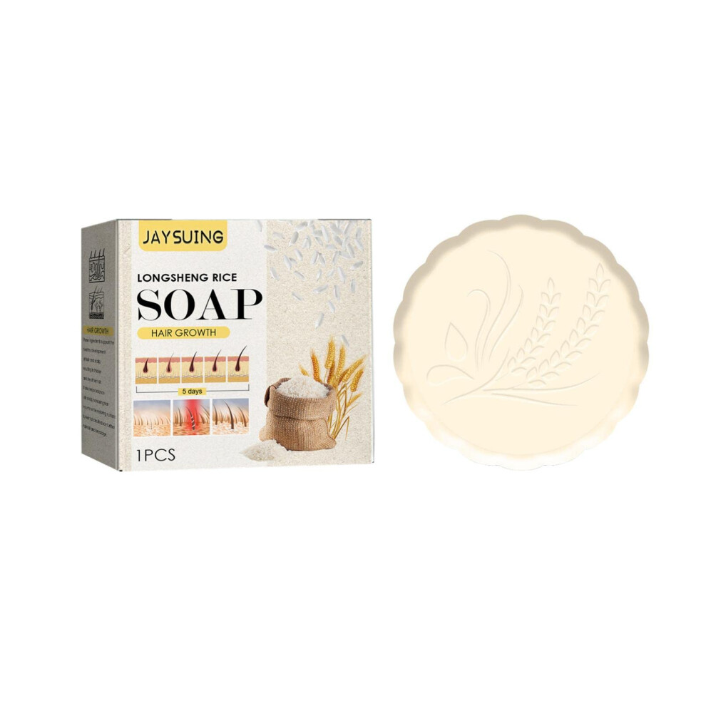 Rice Water Shampoo Bar for Hair Growth, Anti Hair Loss and Anti Dandruff Solid Bar, 1pc