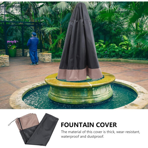 Fountain Cover Weatherproof Outdoor Protector with Adjustable Drawstring and Durable Polyester 2