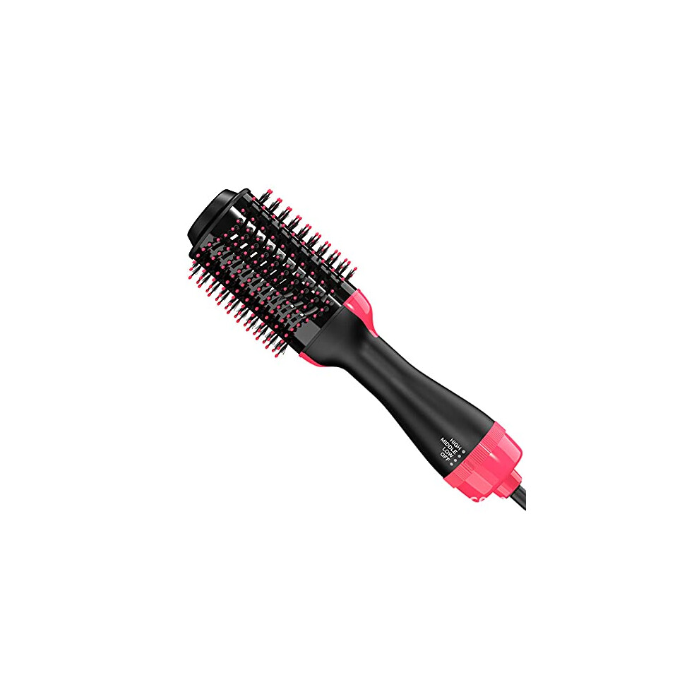 Black Hot Air Brush Hair Dryer Brush Styler And Volumizer With Negative Ion Technology