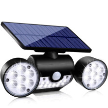 Solar -energy outdoor lights, motion sensor security lights Double head spot solar wall lights LED waterproof