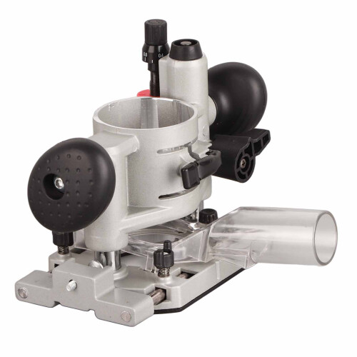 Precision Centering Design Compact Router Base For Milling, Trimming, Opening, Carving, Features Clear Plastic Shield, Insertion Lock Lever, 2