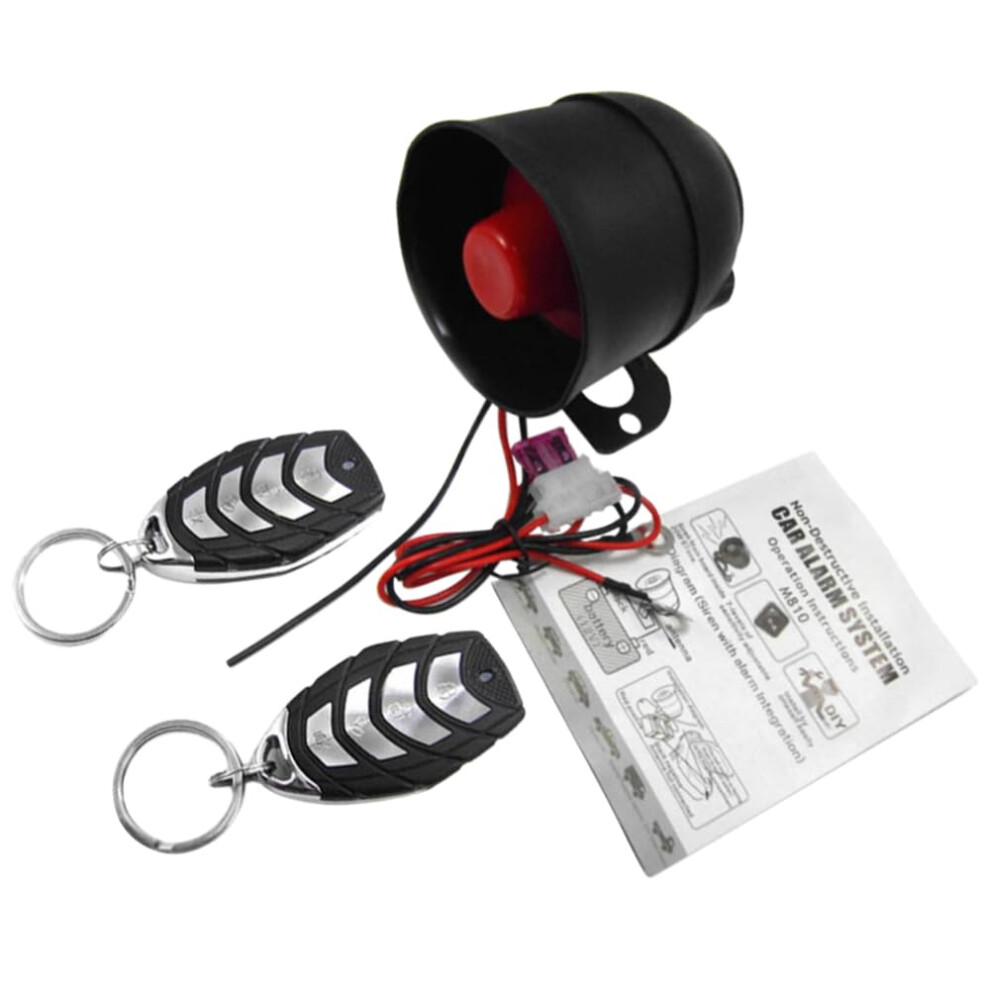Universal Car Alarm System With 7Level Adjustable Sensitivity, Antitheft Remote Control, 12V Dc 9365369320796