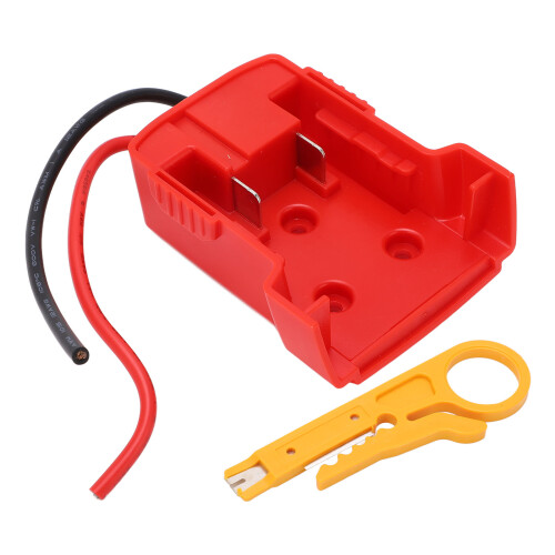 Προσαρμογέας μπαταρίας 18V για Milwaukee Power Wheels, Υποδοχή τροφοδοσίας με ασφάλειες και
