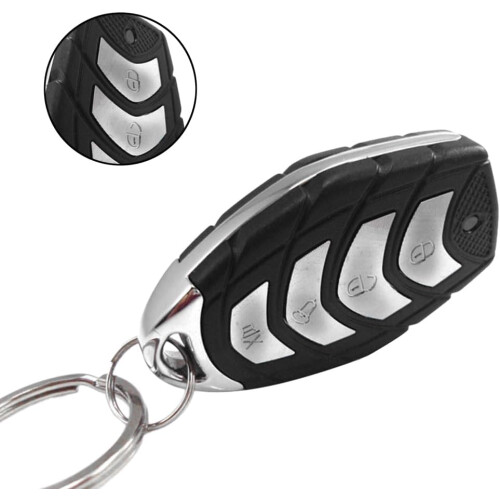 Universal Car Alarm System with 7Level Adjustable Sensitivity, AntiTheft Remote Control, 12V DC 1
