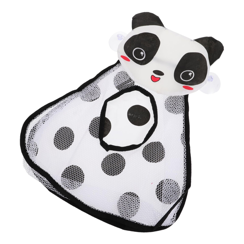 Bath Toy Storage Bag Waterproof Panda Baby Bath Organizer with Suction Cups for Bathtub Toys