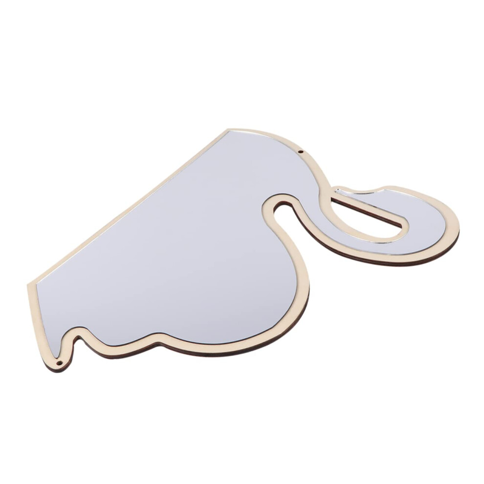 Wooden Swan Nursery Wall Mirror for Kids Room Decor, Safe and Easy to Mount
