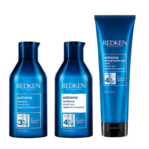 REDKEN Redken Extreme Shampoo 300ml, Conditioner 300ml & Strength Builder Plu