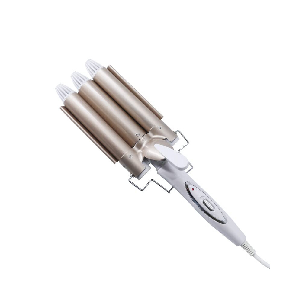 Triple Barrel Curling Iron Ceramic Hair Waver 20mm Fast Heatup Dual Temp Negative Ion Technology
