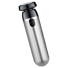 Electric Shaver Wet and Dry Use Portable Travel Grooming Razor for Men with Silver Finish