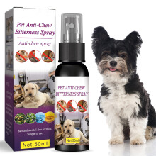 Bitter Spray for Dogs Stops Chewing Instantly, No Chew Training for Puppies and Cats, Safe Pet Deterrent for Furniture and Wounds