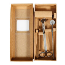 3in1 Candle Care Set with Stainless Steel Wick Trimmer Snuffer and Dipper for Clean Burn