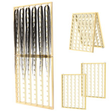 3in1 Wooden Wall Mount Hair Tools Organizer and Braiding Hair Rack with 120 Pegs, SpaceSaving